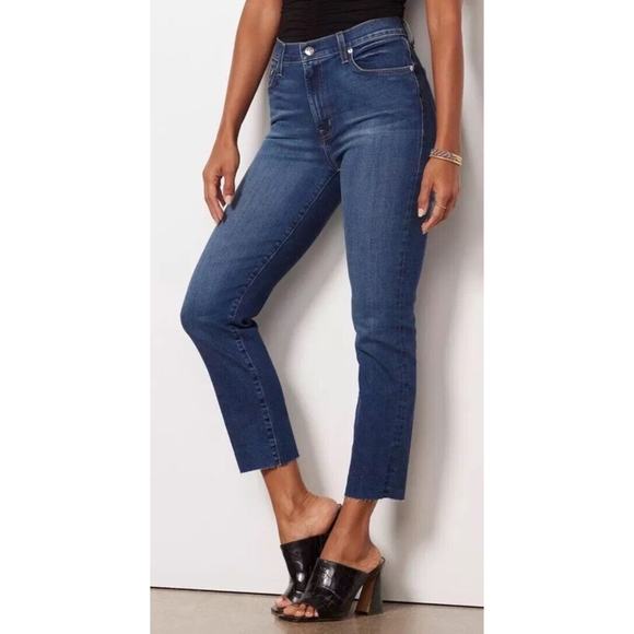 EDWIN BREE Cosmic Slim Straight Raw Hem Jeans Women’s Size 24 Stretch NEW NWTs - Picture 10 of 10